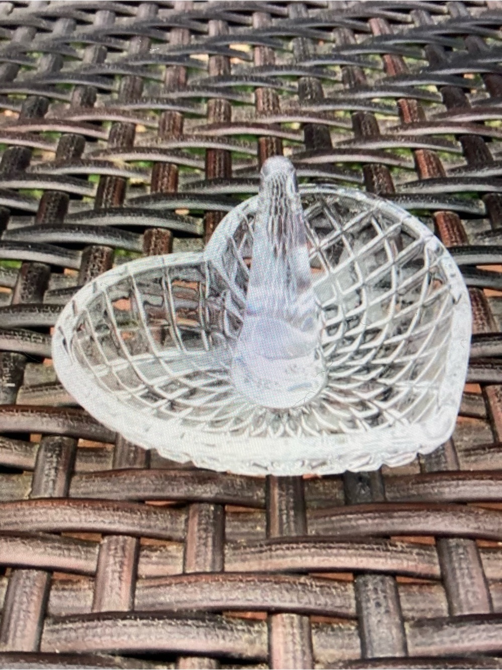 Mikasa-Crystal Heart Shaped Ring Holder/ Dish, Vintage